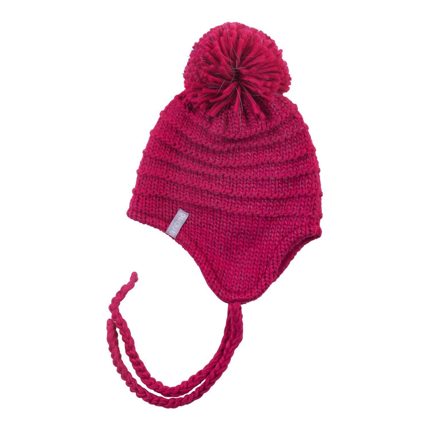 Шапка вязаная для девочки Nano F18TU278 47-49 см Малиновый (F18TU278-Raspberry-12/24m)
