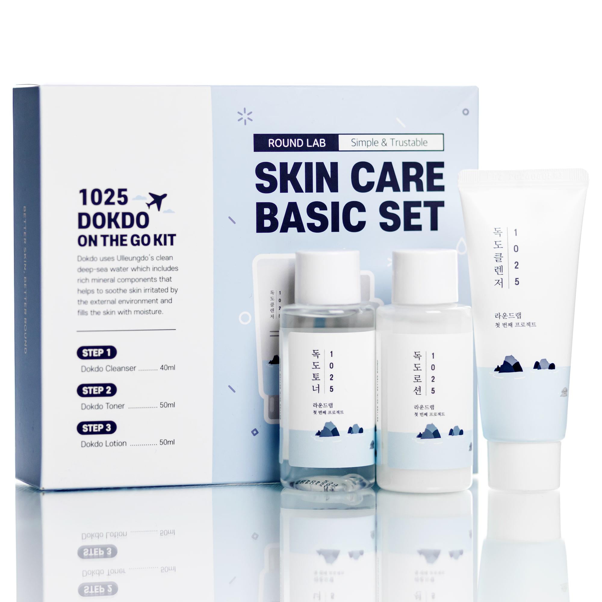 Набор миниатюр средств с морской водой Round Lab 1025 Dokdo On The Go Kit 40/50/50 мл