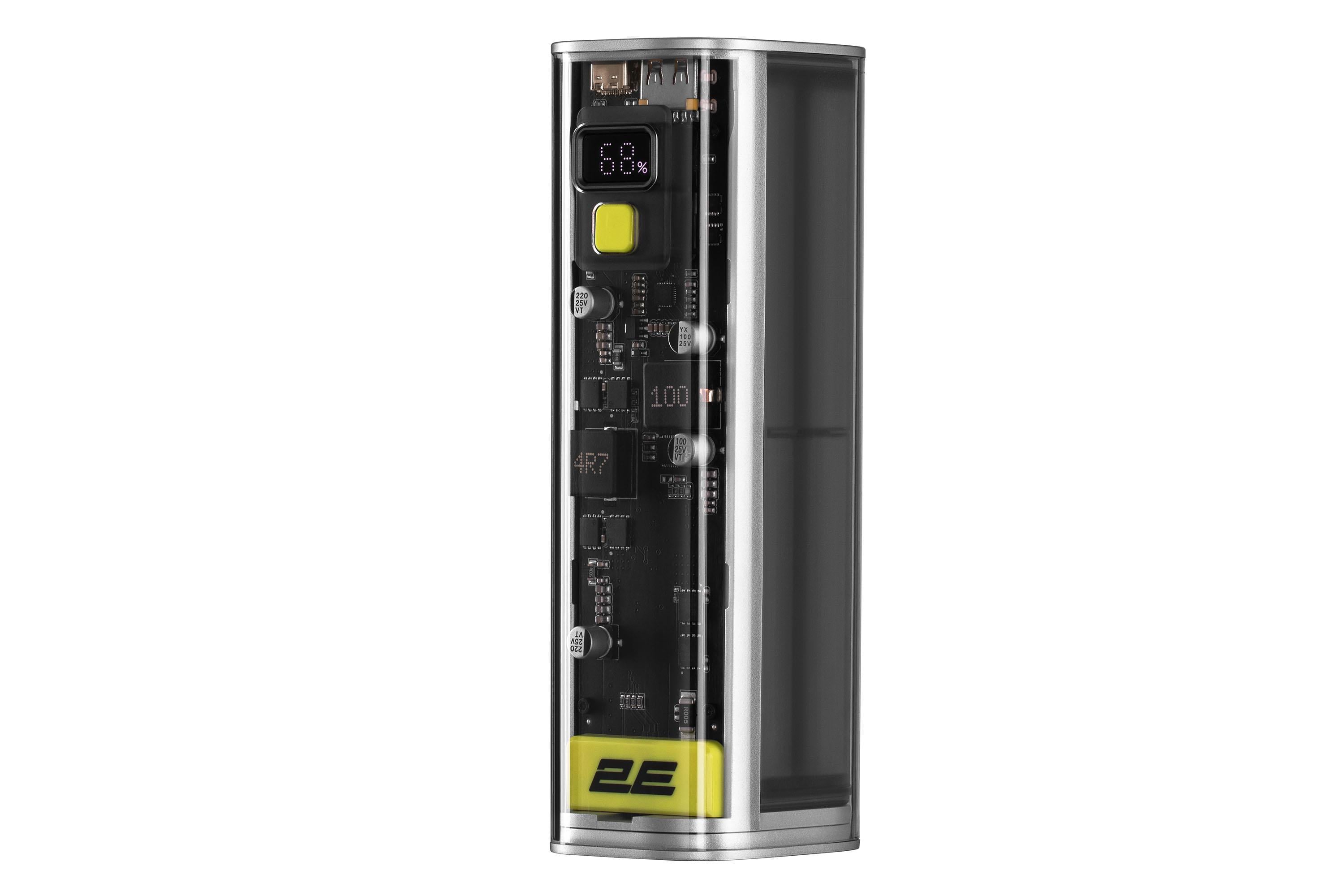 Портативное зарядное устройство 2E Сrystal 24000 mAh 100W Прозрачный (2E-PB7200PD)