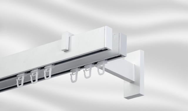ᐉ Карниз подвійний Square Line 300 см Фінал Заглушка Білий • Краща ціна ...