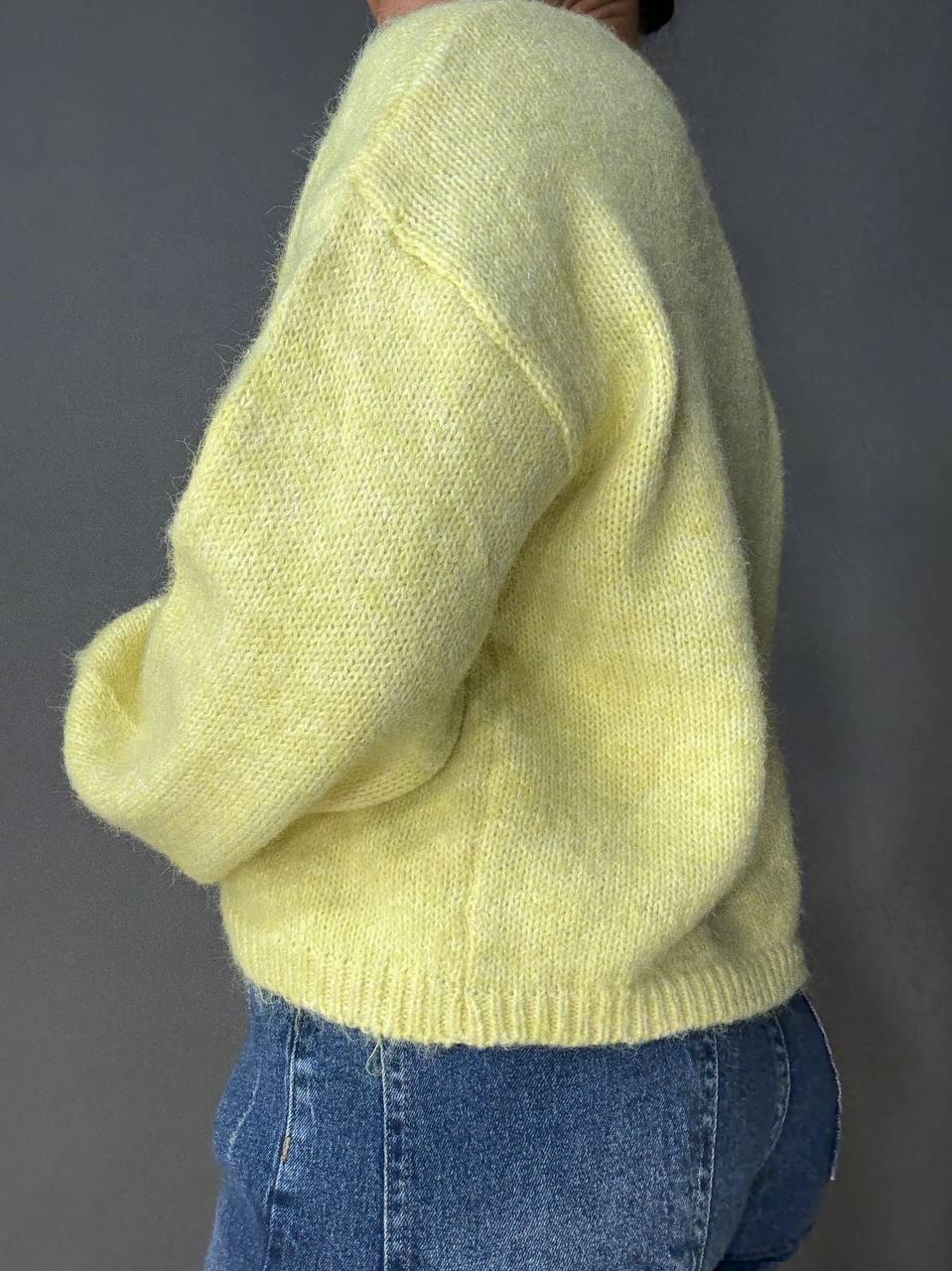 Светр жіночий Fancy Matinee 6119 меланж OS Жовтий (4934) - фото 8