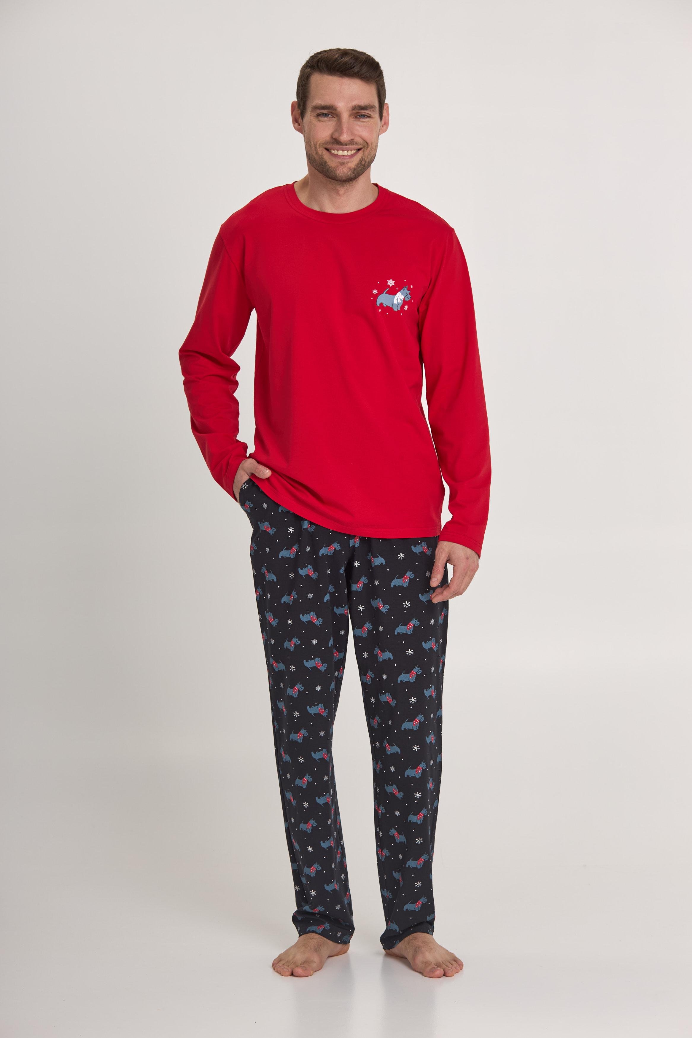 Пижама мужская Ellen Snowy weather mpk 0180/04/03 S Красный/Черный (0180/04/03)