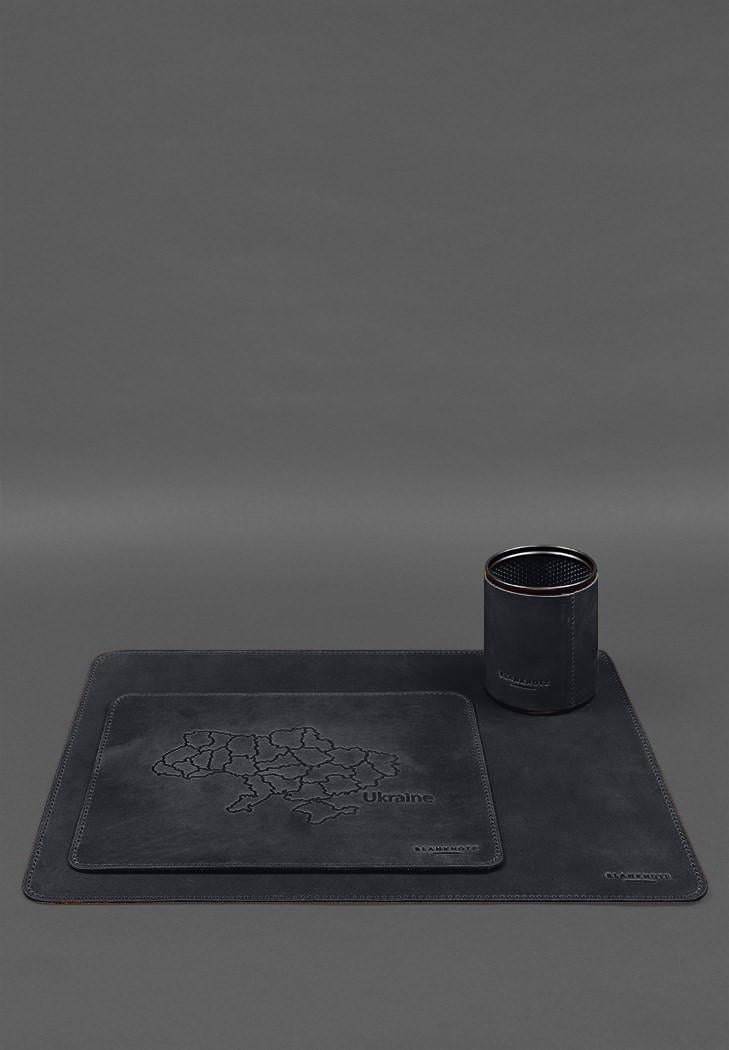 Набор настольный из натуральной кожи 5.0 с картой Украины Crazy Horse Синий (A-028353) Набор настольный из натуральной кожи 5.0 с картой Украины Crazy Horse Синий (A-028353)