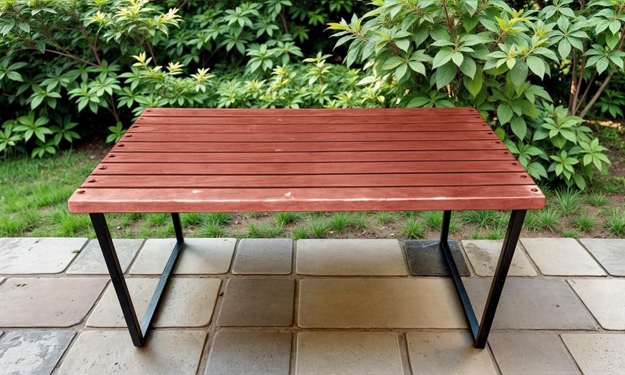 Стіл садовий Tobi Sho Грід у стилі Лофт 3000х700х800 мм Черешня - фото 1