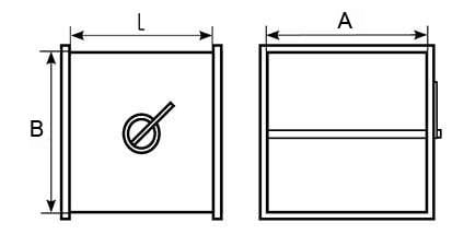 Дросель-клапан прямокутного перерізу 400х400 мм (1621-10) - фото 2 Дросель-клапан прямокутного перерізу 400х400 мм (1621-10) - фото 2