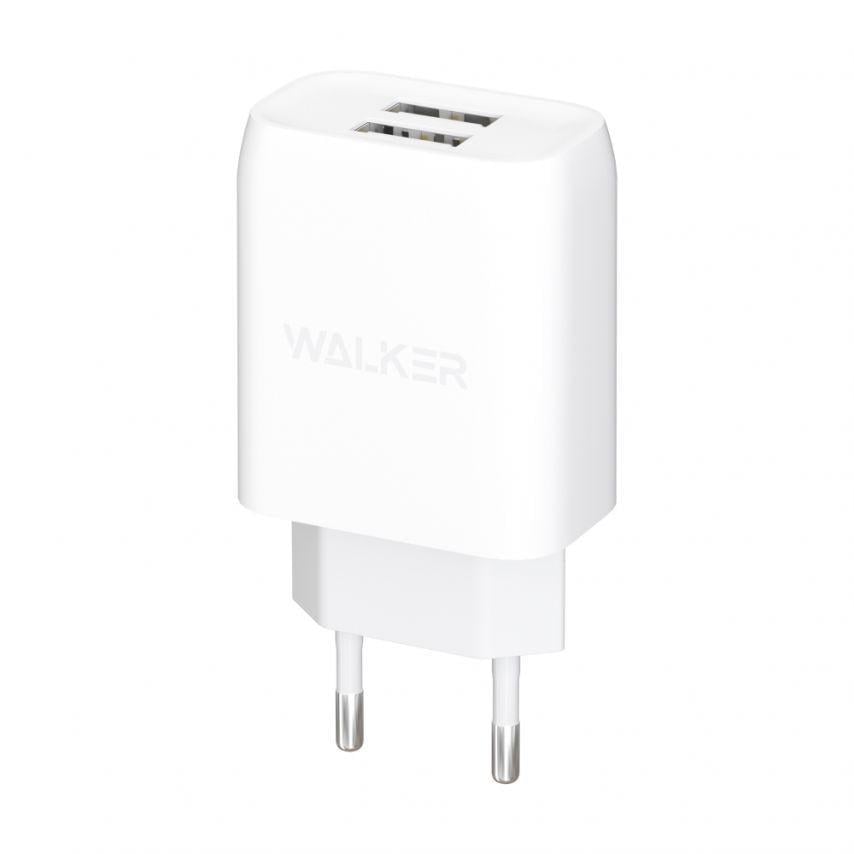 Адаптер Walker 2USB/2,1A White (WH-31)