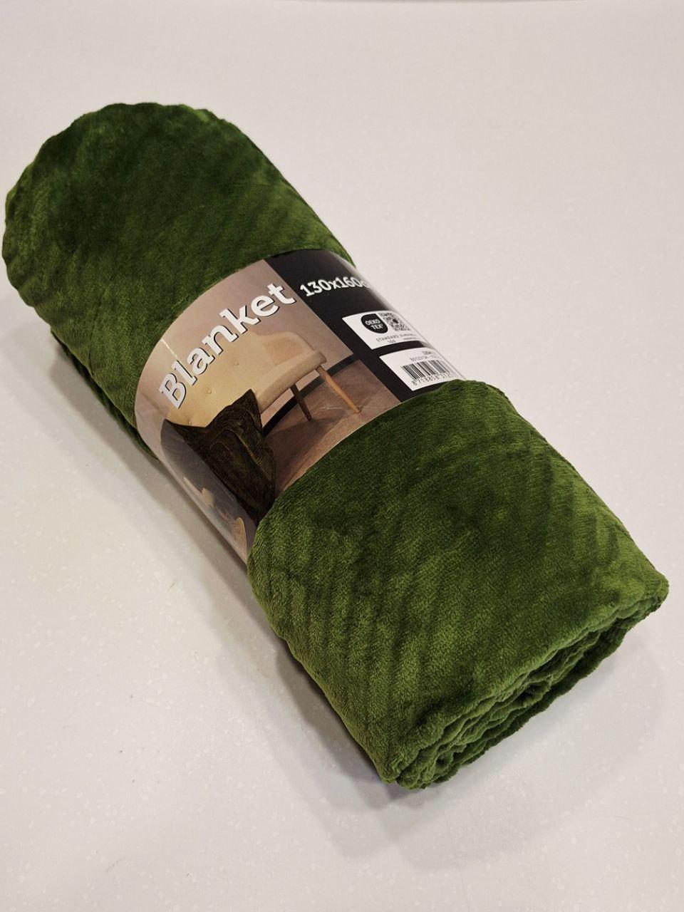 Плед флисовый Flannel Blanket 130х160 см Зеленый (2316)