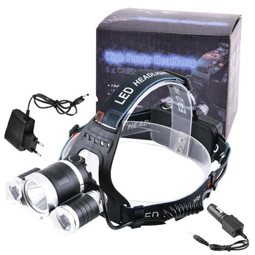 Фонарь налобный 3000-T6+2XPE 2x18650 Signal Light ЗУ 220V/12V Box (2245500252)