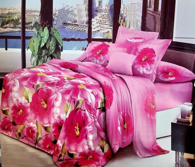 Комплект постельного белья MirSon 15-0075 Leeds полуторный евро с 2-я пододеяльниками микросатин Premium 160x220 см (2200002514071)