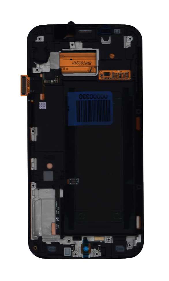 Матрица с тачскрином для телефона Samsung Galaxy S6 Edge SM-G925F с рамкой Черный
