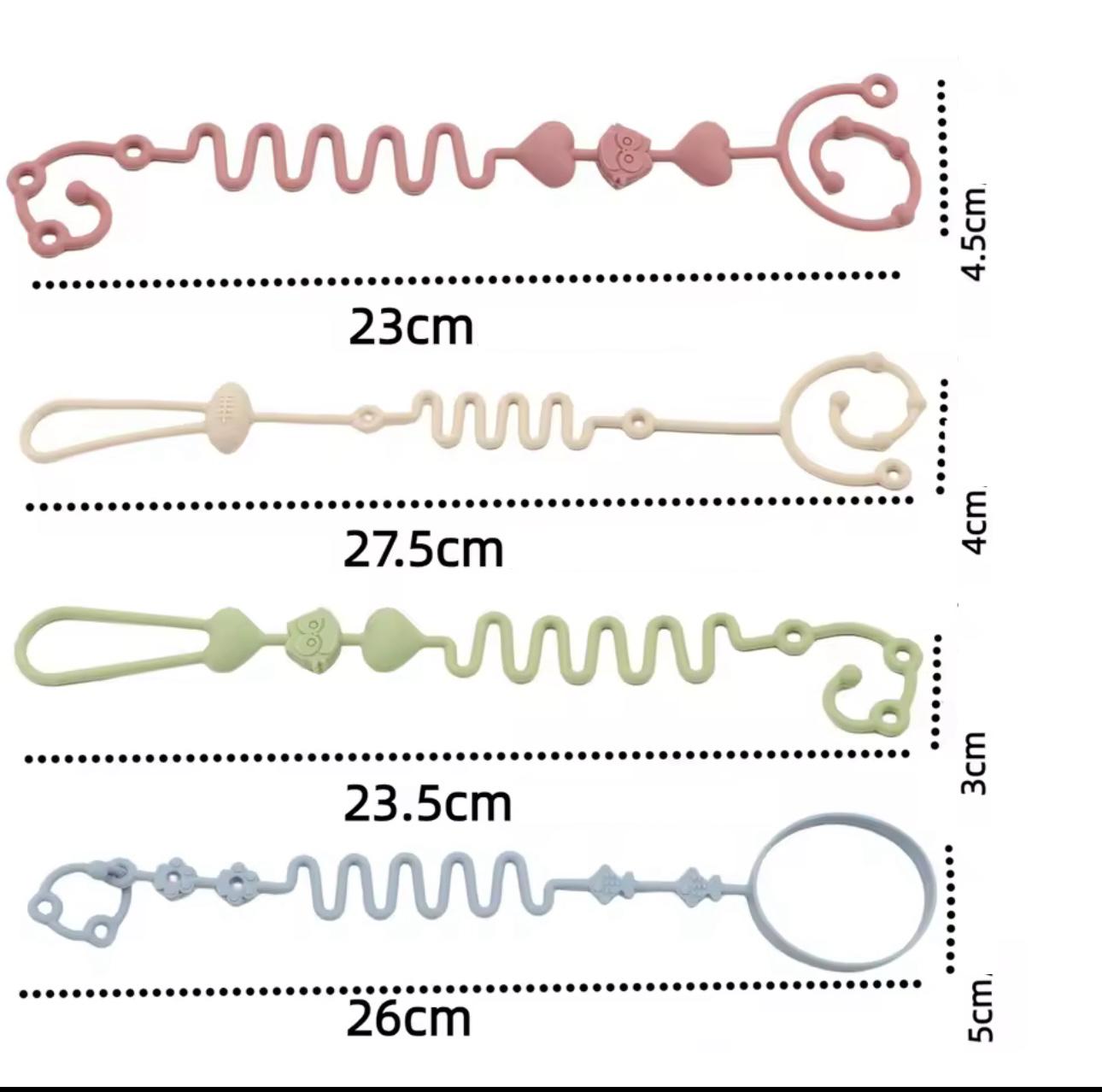 Набор универсальных силиконовых держателей для игрушек 4 шт. и 2 клипсы - фото 4