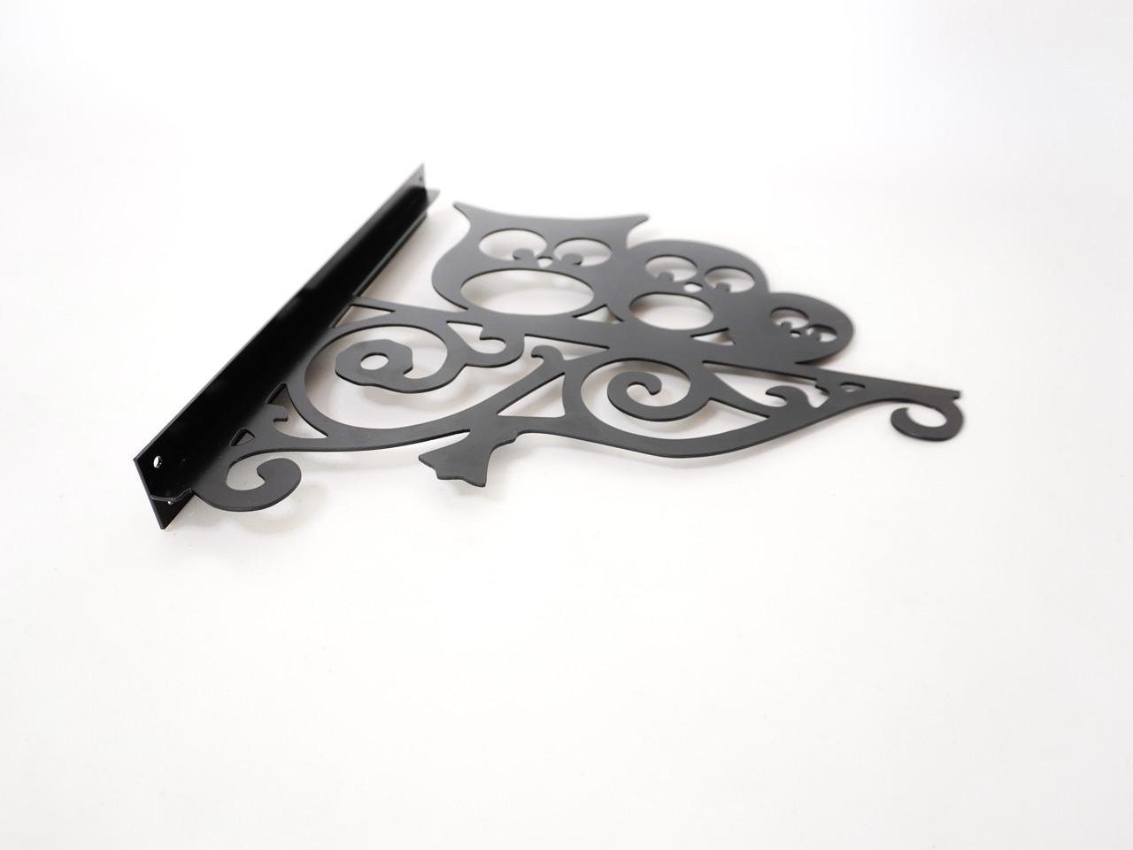 Кронштейн Совушки для кашпо с цветами метал Черный (М020) - фото 6 Кронштейн Совушки для кашпо с цветами метал Черный (М020) - фото 6