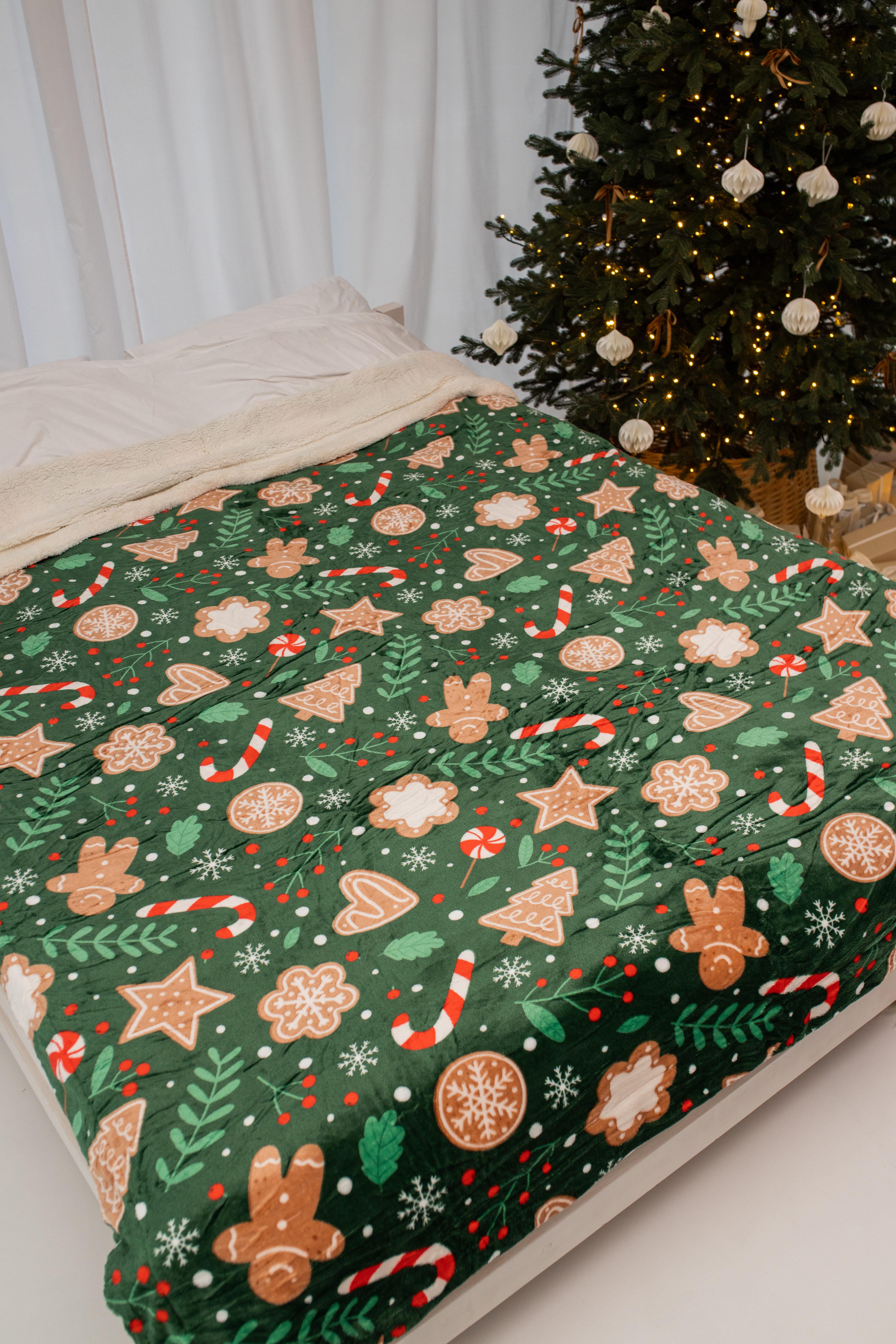 Плед-покрывало Печенье двухстороннее на эко овчине 200x230 см (14052) - фото 6 Плед-покрывало Печенье двухстороннее на эко овчине 200x230 см (14052) - фото 6