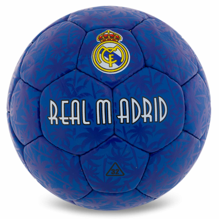 Мяч футбольный BALLONSTAR REAL MADRID FB-0047-789 №5 PU Грипп сшит вручную Темно-синий (29655048)