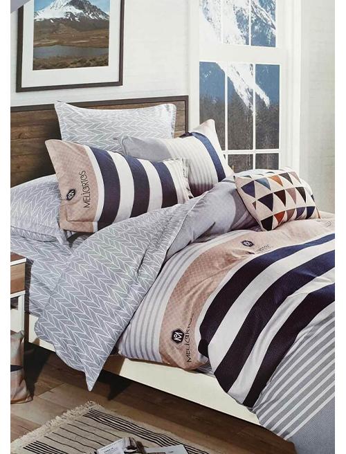 Комплект постельного белья Home comfort двуспальный простынь на резинке хлопок 9983039 DV (DR010496)