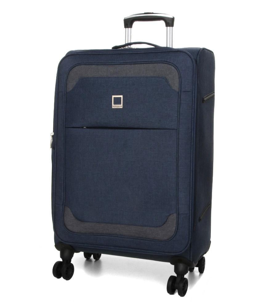 Чемодан Airtex Worldline Tirana 608 средний тканевый на 4 колесах 65x41x23 см 69 л Синий