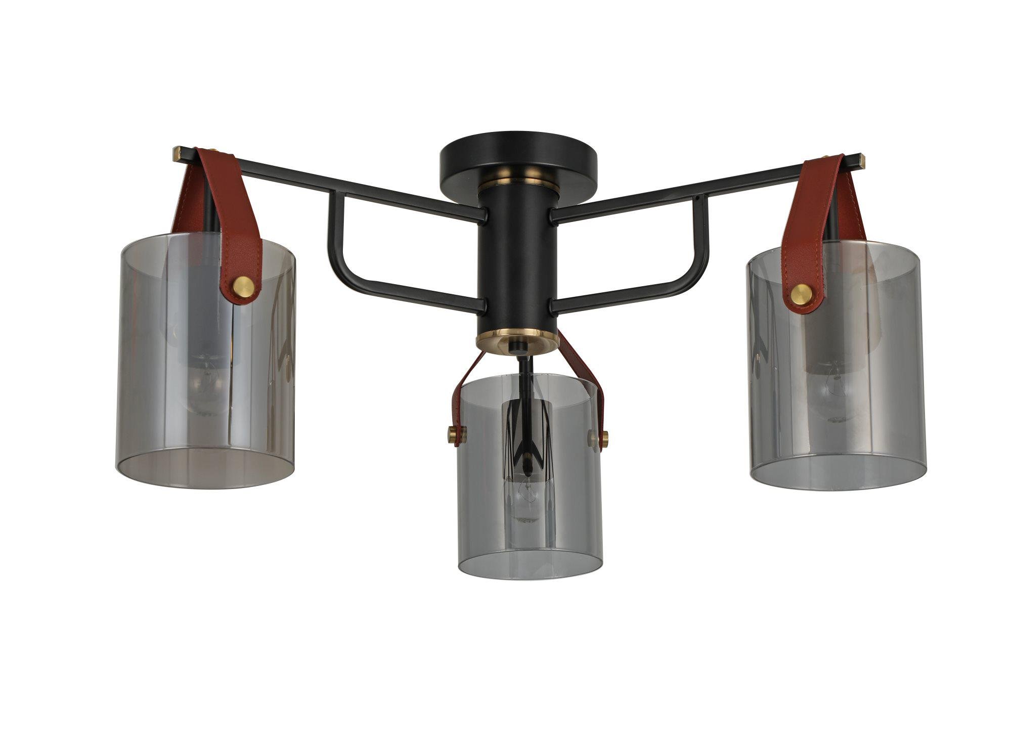 Люстра в стиле лофт на 3 плафона G 321036/3 Copper+Matt black