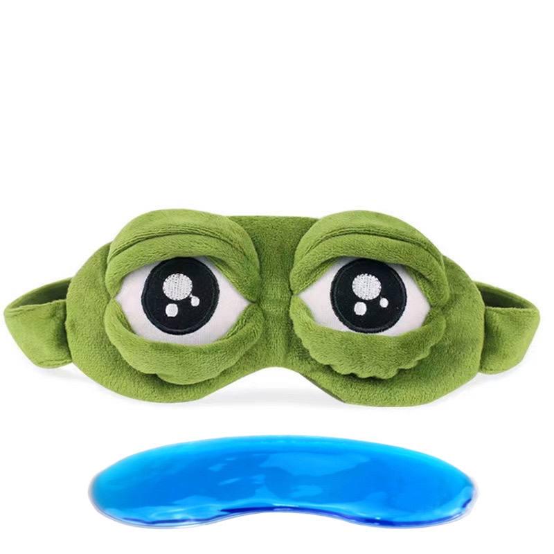 Маска для сна PepeSleep Лягушонок с охлаждающей вставкой Зеленый (1917)