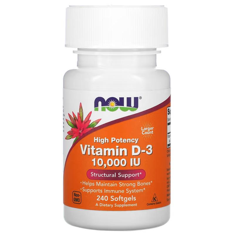ᐉ Витамины Now Foods Vitamin D-3 High Potency 10,000 IU 240 капсул