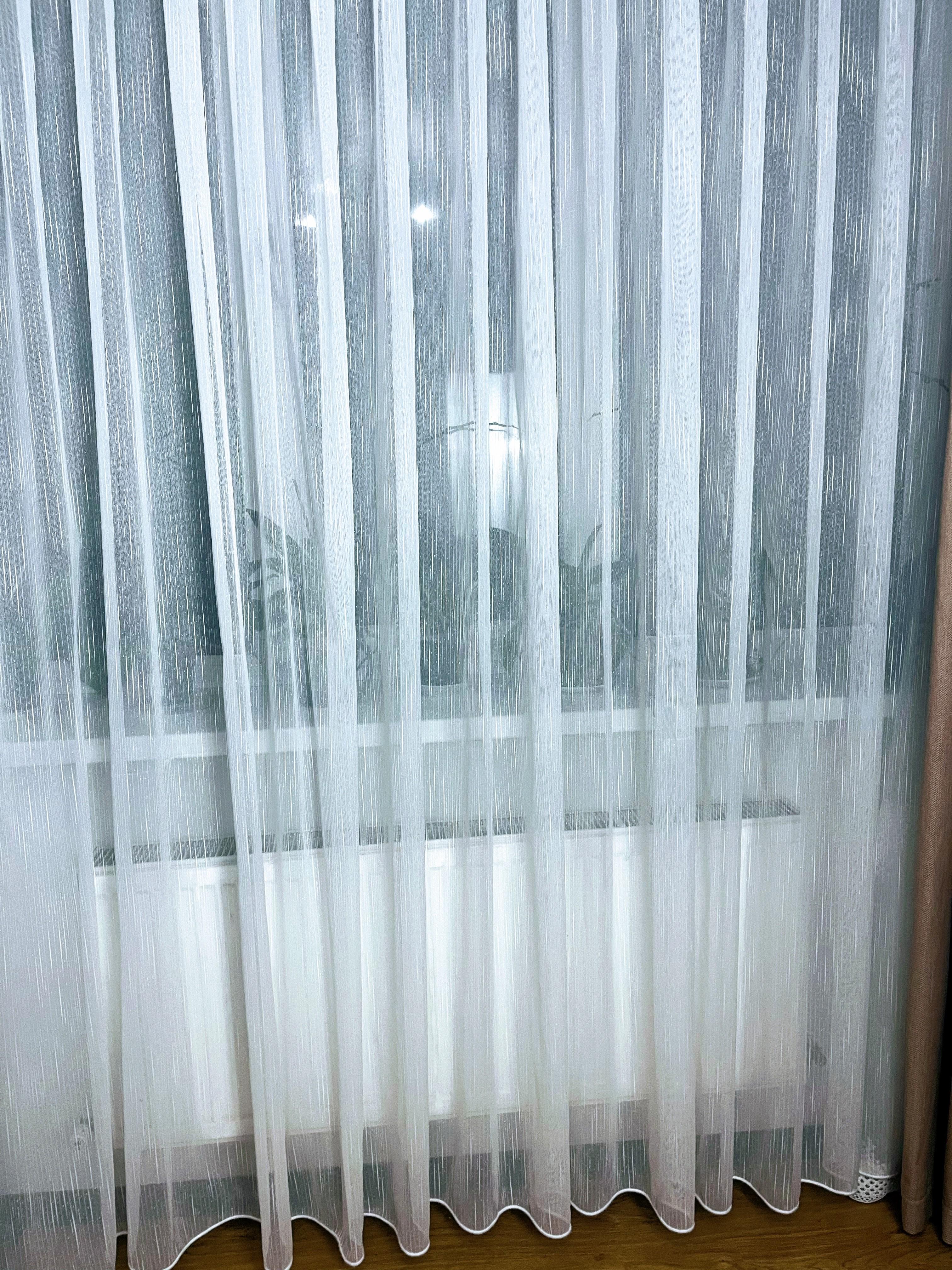 Тюль бамбук структурированый Bolrum 3 м х 2,7 м белый (Бб327)