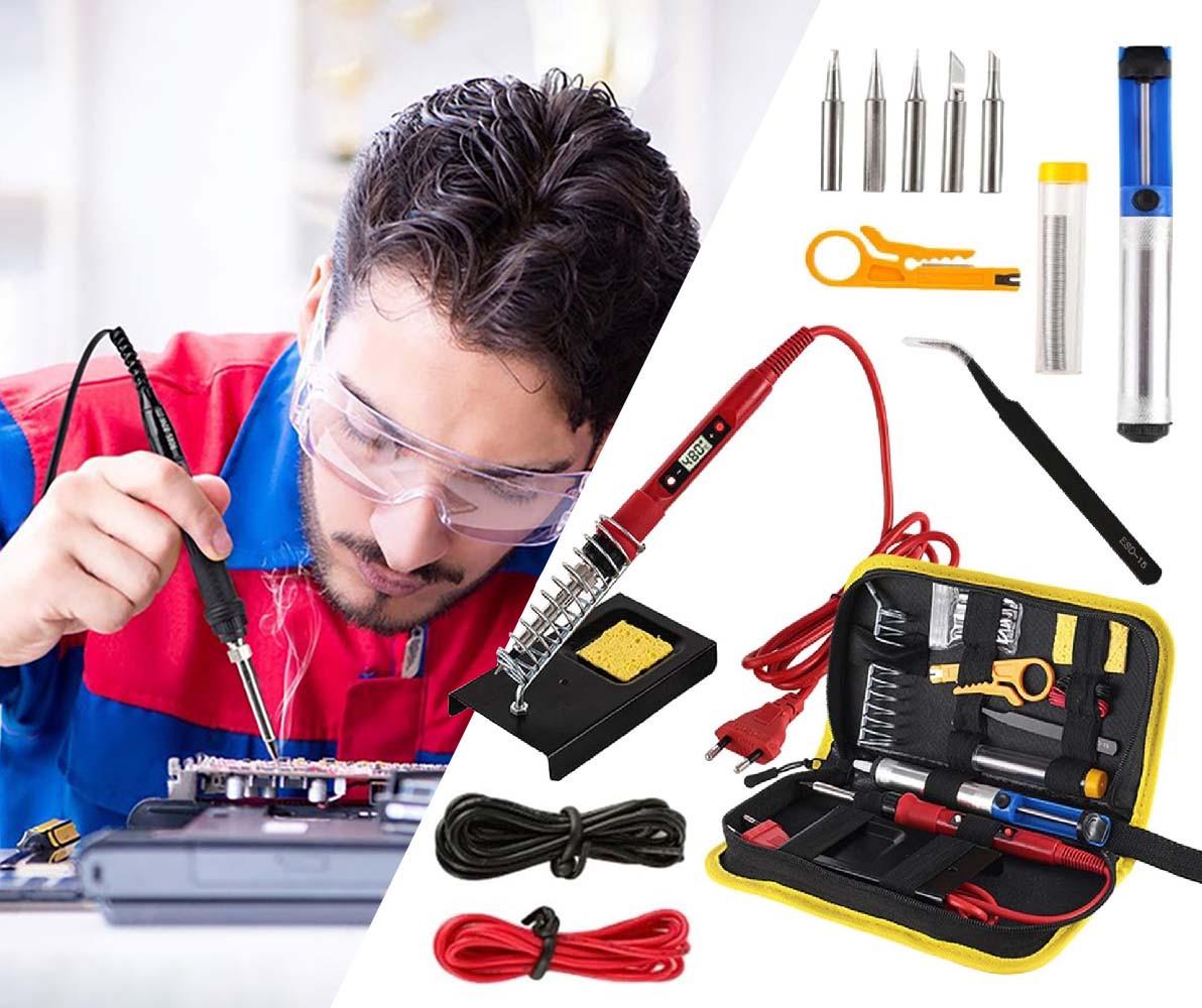 Паяльник з дисплеєм у футлярі 908S 80W та елементи для паяння (id_117615) - фото 5 Паяльник з дисплеєм у футлярі 908S 80W та елементи для паяння (id_117615) - фото 5