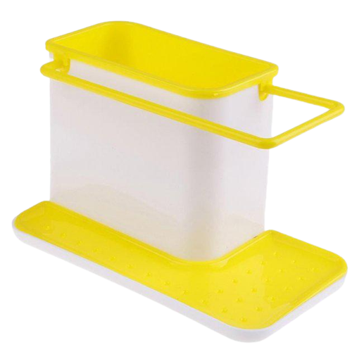 Підставка-органайзер для кухонної раковини 3в1 Жовтий (346457567)