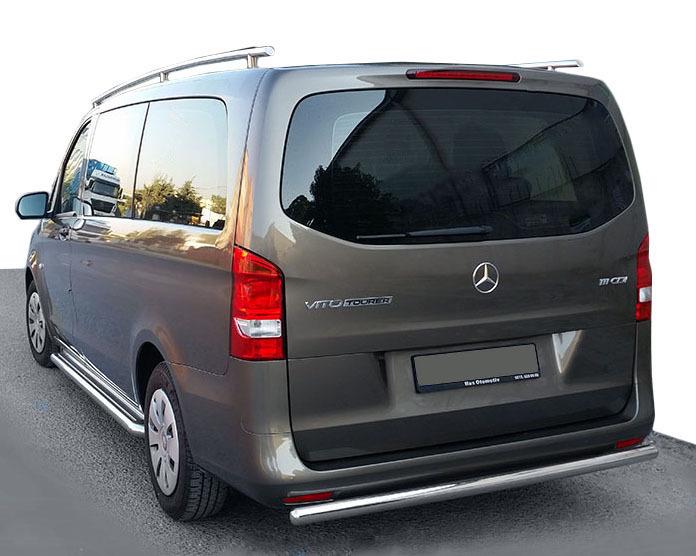 Задняя защита AK002 CAN для Mercedes Vito/V-class W447 2014- гг. нержавеющая сталь Хром