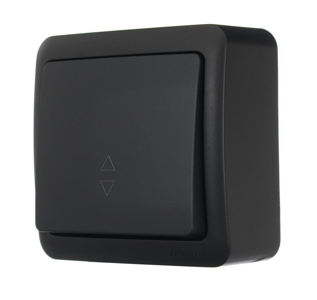 Выключатель одноклавишный проходной Lezard VIOLA 751-4200-105 Антрацит (27552244)