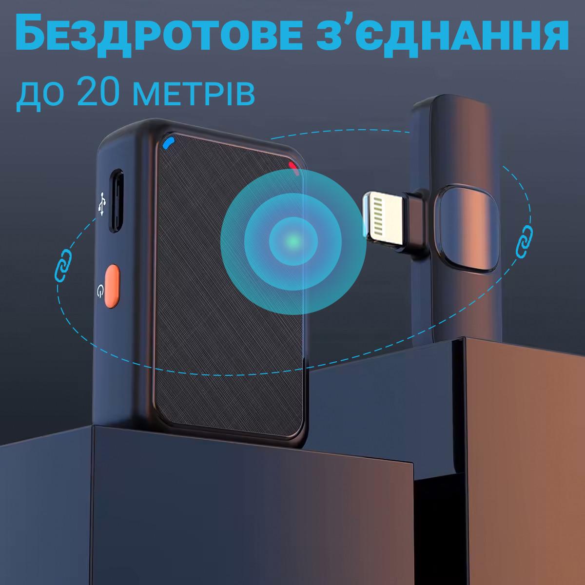 Микрофон беспроводной петличный Savetek P38 Lightning радио для iPhone/iPad 20 м - фото 5