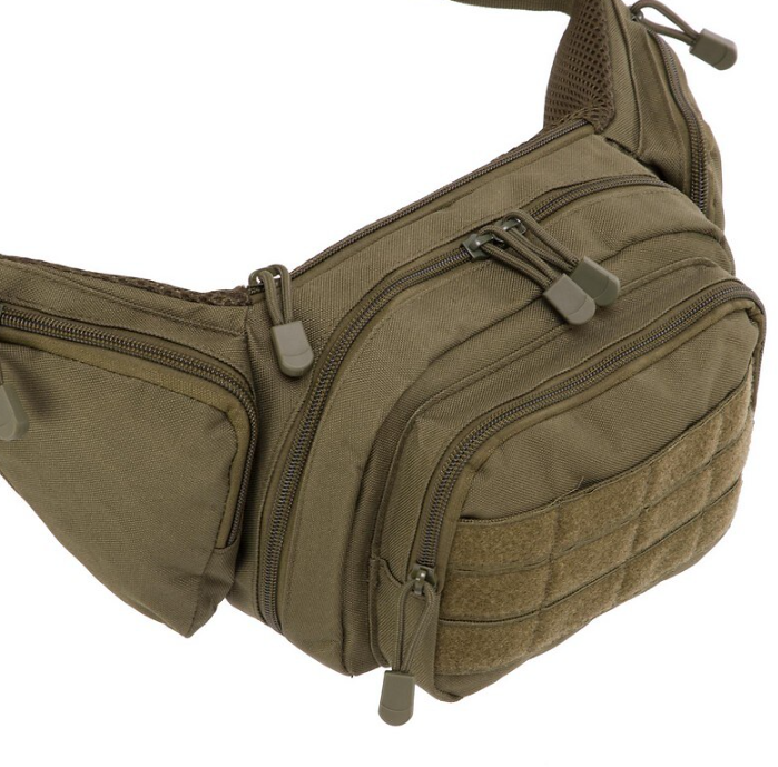 Сумка на пояс нейлон Oxford 600D із системою кріплення MOLLE 42x14x8 см 5 л Оливковий (sp000300) - фото 5