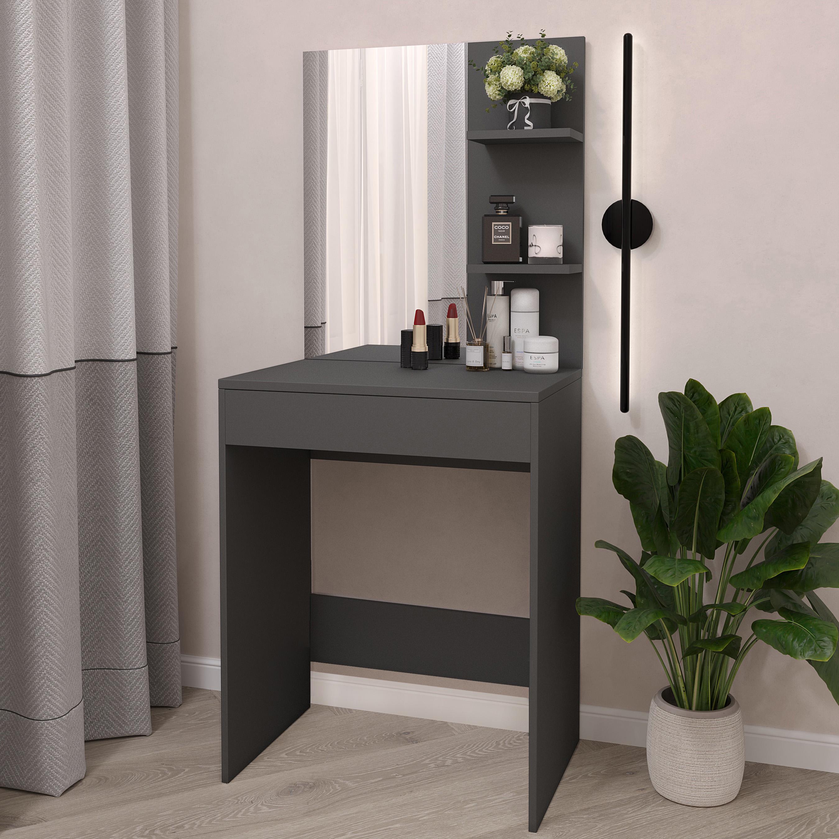 Столик для макіяжу 140х60х40 см Антрацит