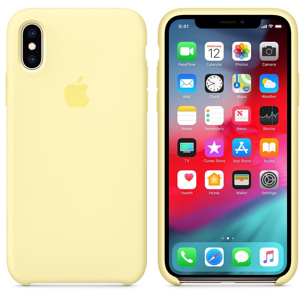 Чохол-накладка Apple Silicone Case for iPhone Xs, Mellow Yellow (HC)