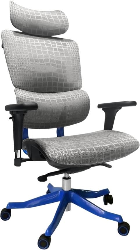 Кресло геймерское GT Racer X-626 Grey/Blue - фото 1