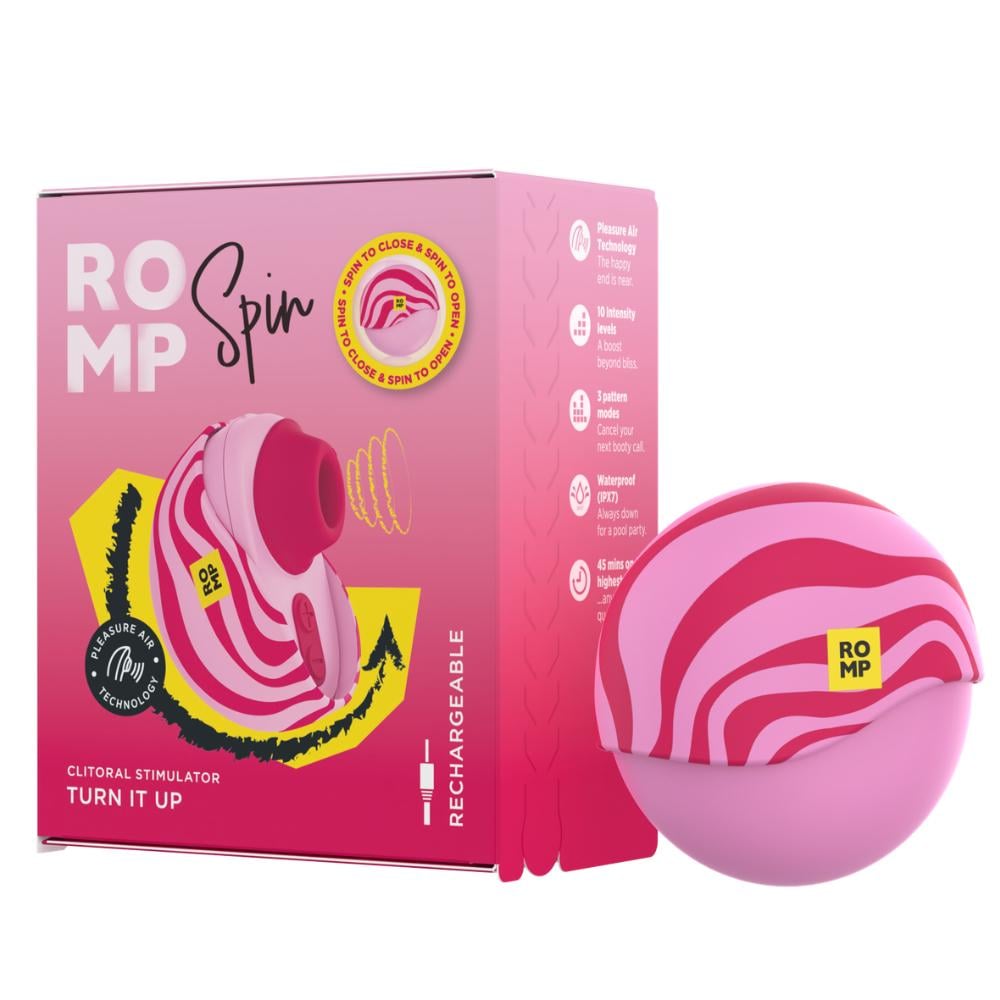 Вакуумный стимулятор клитора ROMP Spin в тревел-формате, розовый