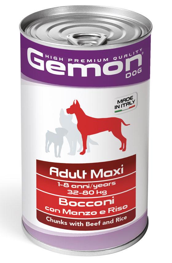 Корм для дорослих собак Gemon dog wet Maxi Яловичина з рисом 1,2 кг ...