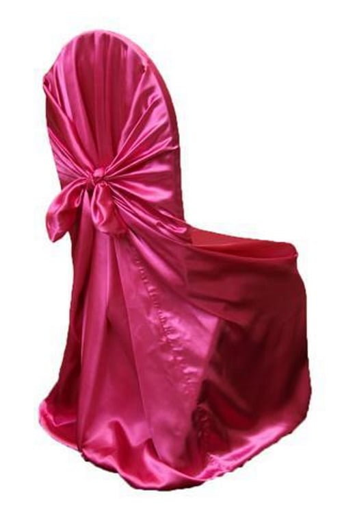 Чехол на стул Atteks атласный Малиново розовый (1307)