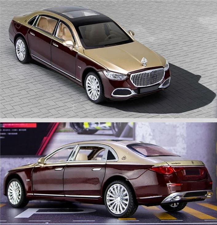 Модель автомобіля масштабна Mercedes Benz Maybach S680 металева 1:24 Золотисто-червоний (21572912) - фото 5