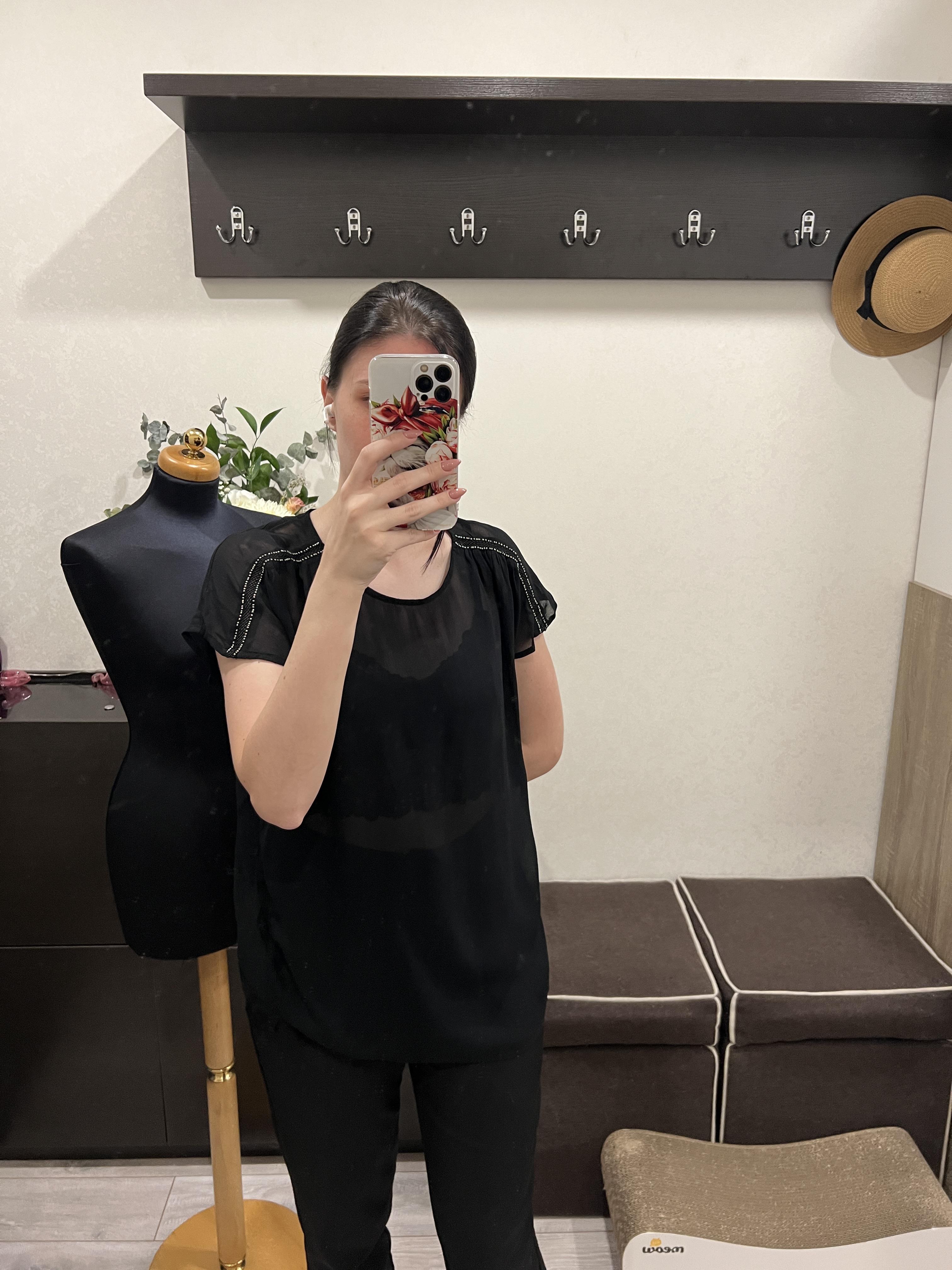 Блузка Next напівпрозора M Чорний - фото 8 Блузка Next напівпрозора M Чорний - фото 8