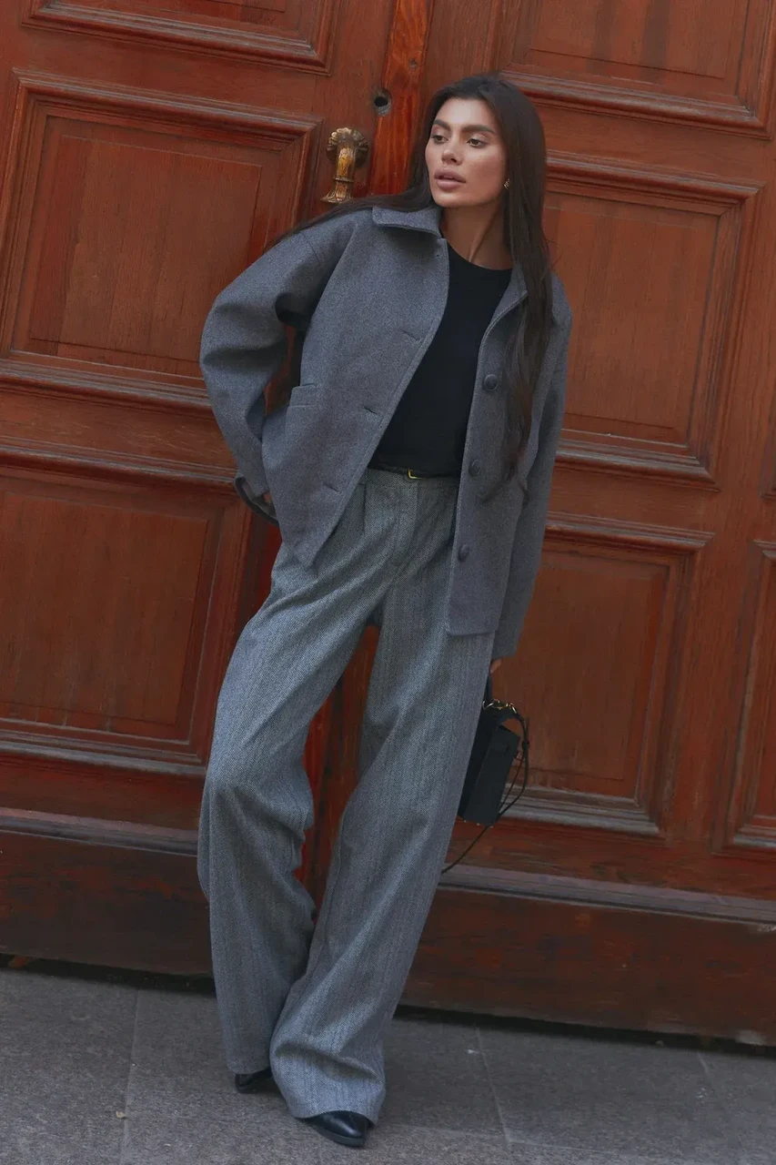 Пальто женское Seventeen S-M Серый (2733944417) - фото 3 Пальто женское Seventeen S-M Серый (2733944417) - фото 3