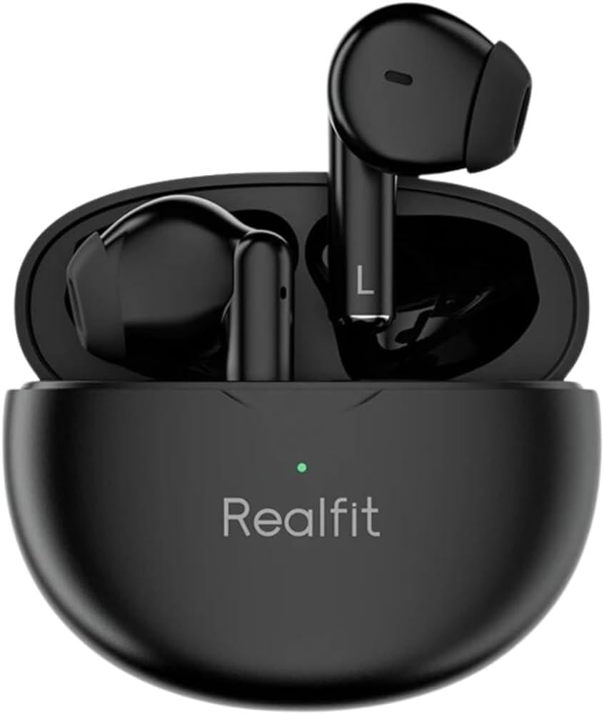 Навушники бездротові Realfit F2 Bluetooth 5.3 з мікрофоном Чорний