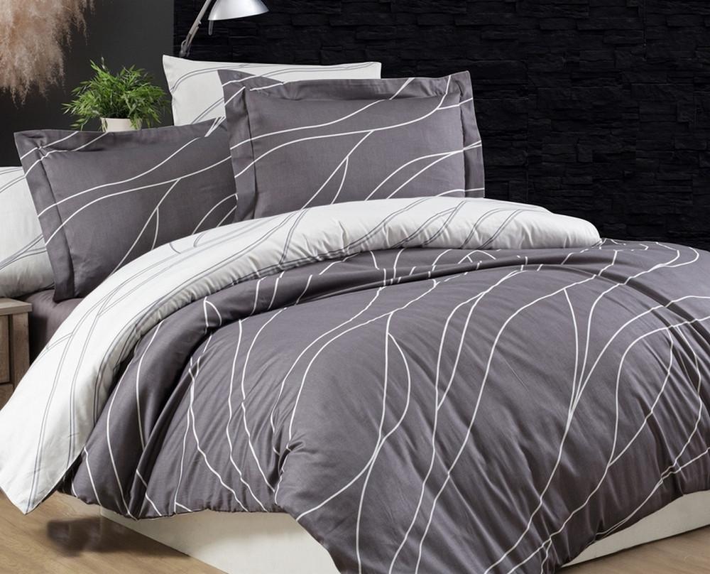 Постельное белье First Choice Mesi Quick сатин евро Silver (22968) Постельное белье First Choice Mesi Quick сатин евро Silver (22968)