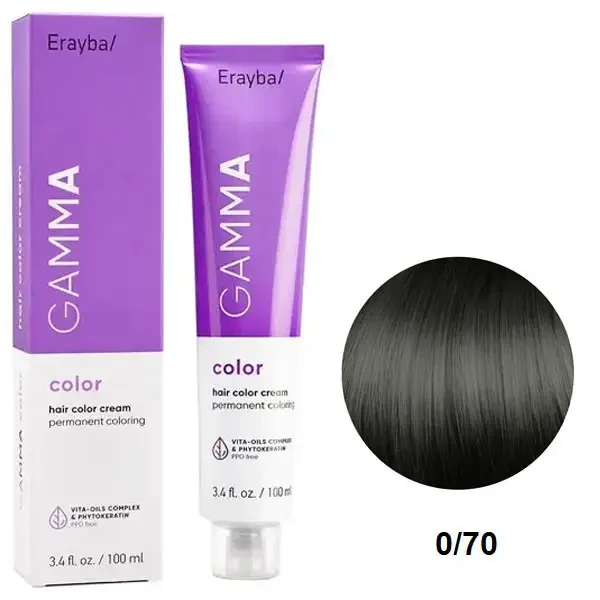 Краска для волос перманентная Erayba Gamma Color Cream 0/70 Зеленый микстон 100 мл Краска для волос перманентная Erayba Gamma Color Cream 0/70 Зеленый микстон 100 мл