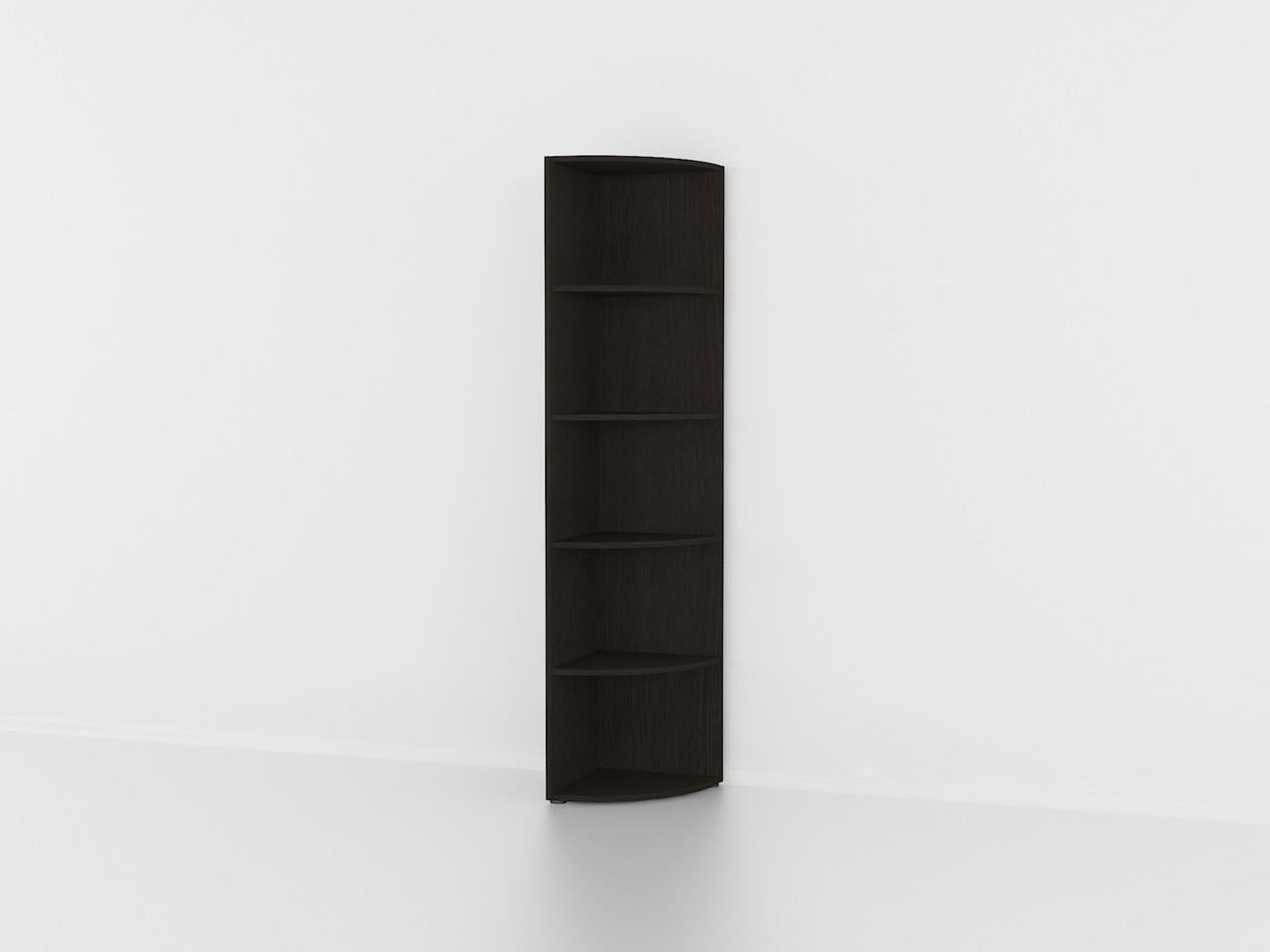 Полка для книг угловая 400x1806x400 мм Венге Темный