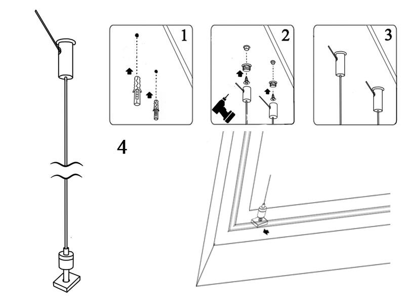 Подвесной светильник светодиодный LEDUA Дельта треугольник 220V 72W 5400 Lm 6000К 1000х1000х1000 мм (25344259) - фото 5
