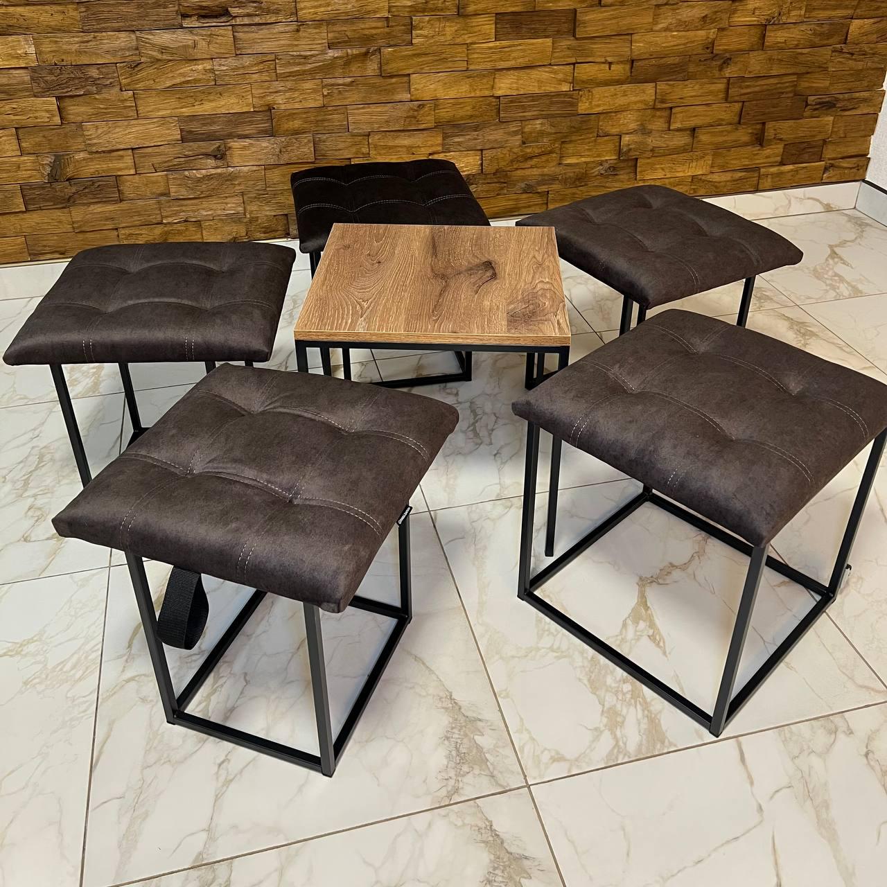 Пуф-трансформер 6в1 ЛЮКС велюр Spark со столиком 50х50х54 см - фото 6 Пуф-трансформер 6в1 ЛЮКС велюр Spark со столиком 50х50х54 см - фото 6