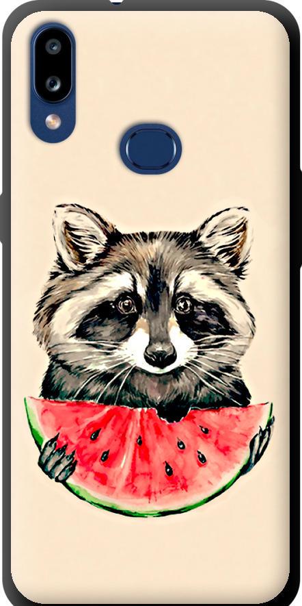 Чехол на Samsung Galaxy A10s A107F Енотик с арбузом (4605b-1776-42517)