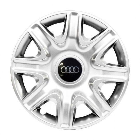 Автомобильные колпаки SKS 332 R15 с логотипом Audi 4 шт. Серебристый
