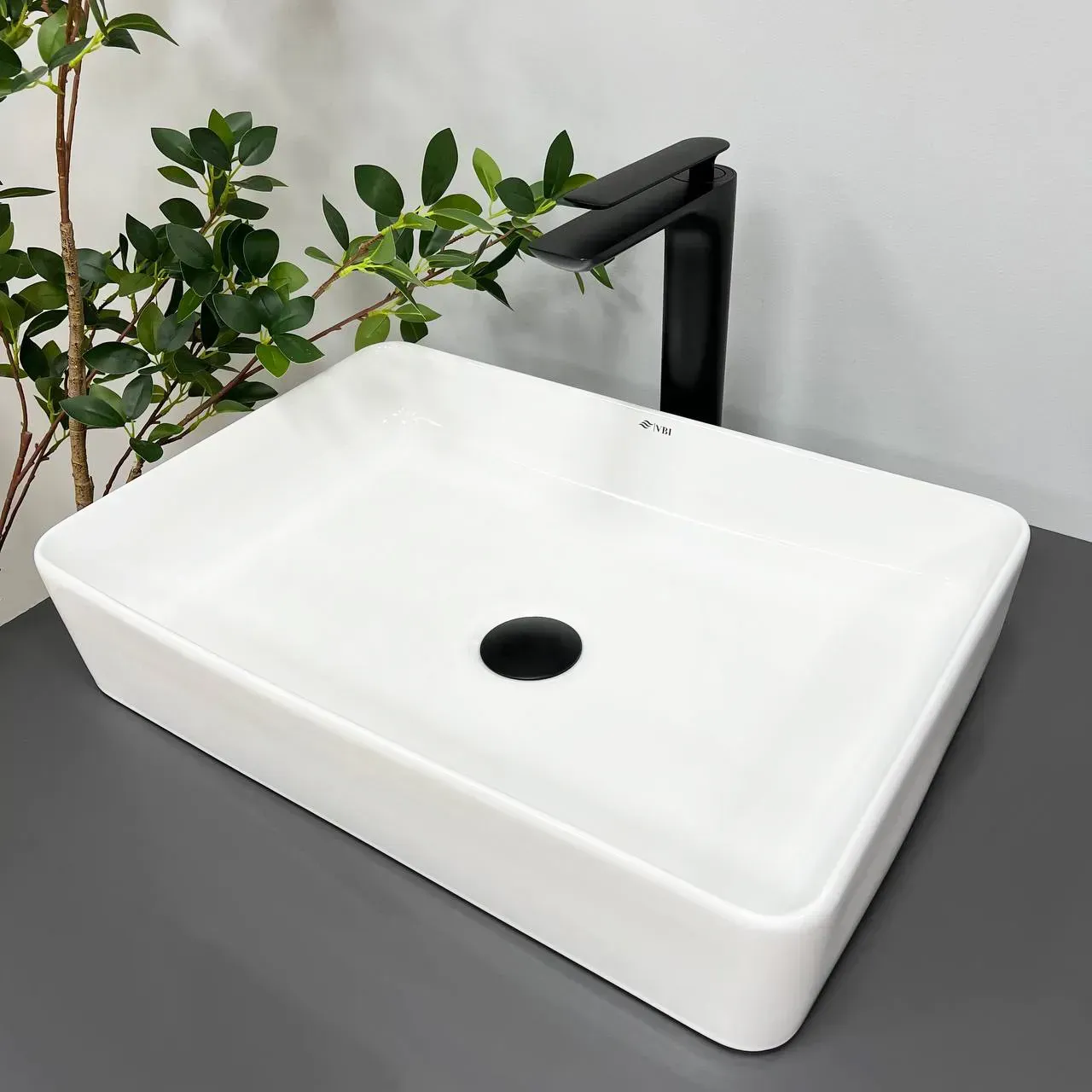 Раковина накладная VBI TRIEST S прямоугольная 500x340 мм Белый (RM-VBI-012702)