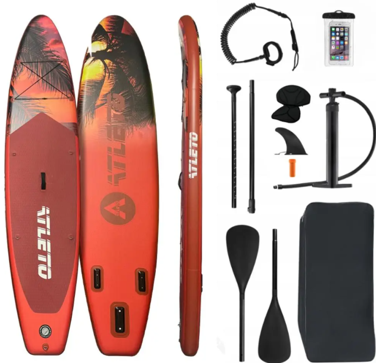 SUP-доска надувная для плавания Atleto Miame и сиденье 350 см