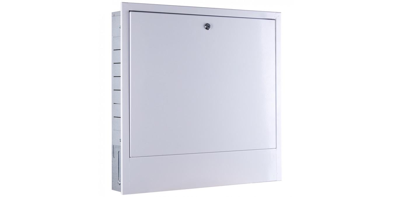 Шкаф коллекторный Галіндустрія ШКВ-03 для внутреннего монтажа стальной с поворотным замком 720x580x110 мм Белый (124-119-000000210)